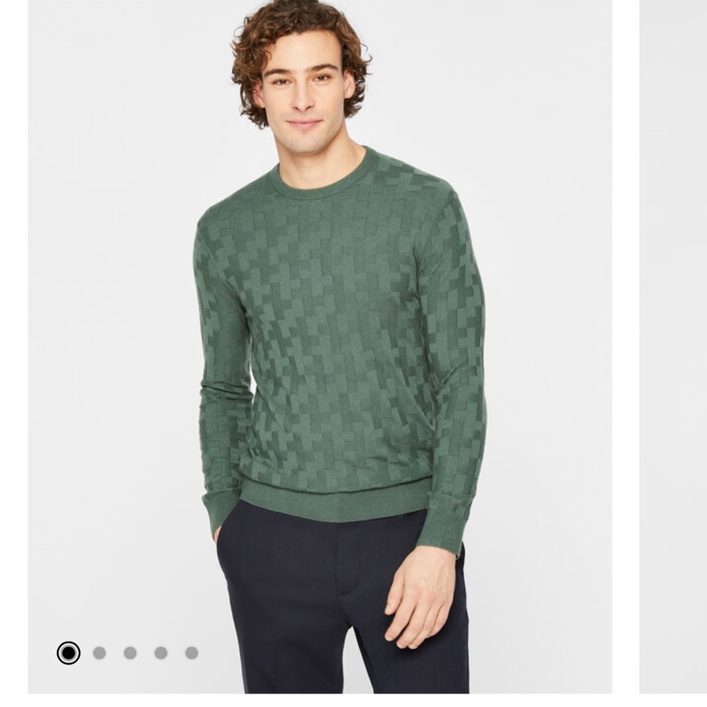 NWT Club Monaco Merino Texture Crew Sweater size L